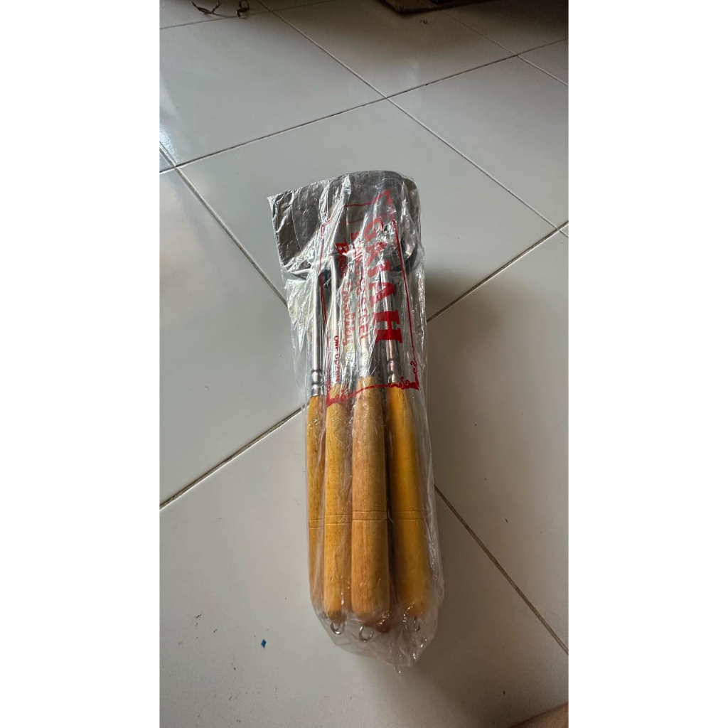 MURAH MERIAH !!! (12 PCS) SODET STENLIS GAGANG KAYU - SODET - SPATULA STENLIS - SODET GAGANG KAYU - 