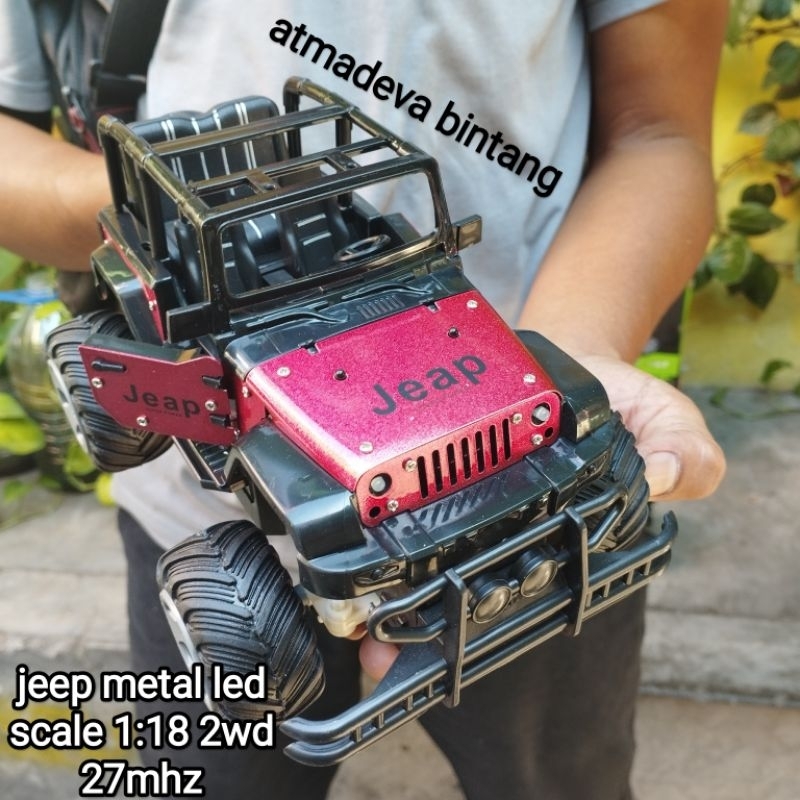 NEW DEALS BINTANG RC MAINAN ANAK MOBIL REMOTE RC DIE CAST JEEP RUBICON DIE CAST NYALA LAMPU LED BUKA