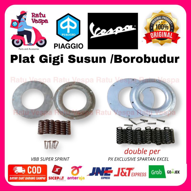 Plat gigi susun / Borobudur Vespa VBB Super Sprint PX PS Strada Excel