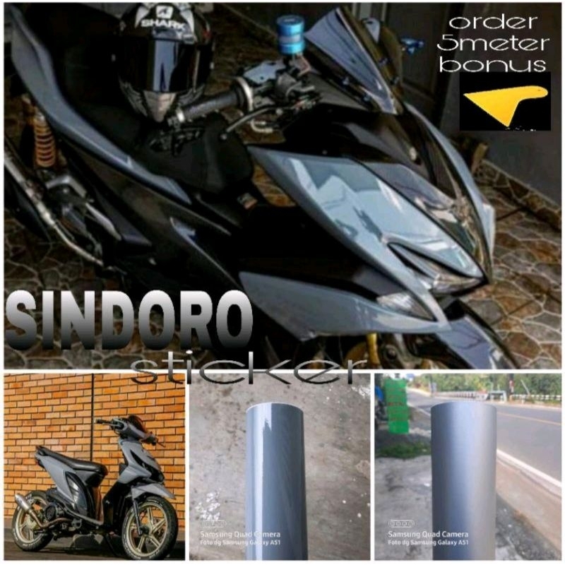 Sticker Skotlet Motor Warna Abu Glosy Sticker Skotlet Abu Glosy/Doff Sticker Abu Glosy