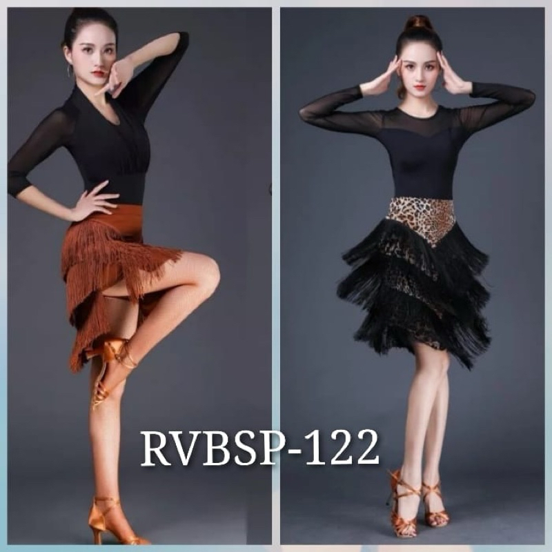 premium Rok rumbai V belah samping  line dance wanita  fashion import RVBSP-122