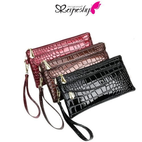 NEW RR MARSHANDA - DOMPET PANJANG WANITA CROCO KULIT BUAYA ADA TEMPAT HP