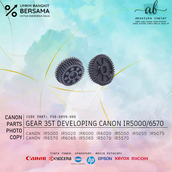 Gear 35 40T Pulley Canon Fotokopi IR 5000 6000 5020 6020 5570 5050 5055 5075 6570 6065 5070 5066 FS6