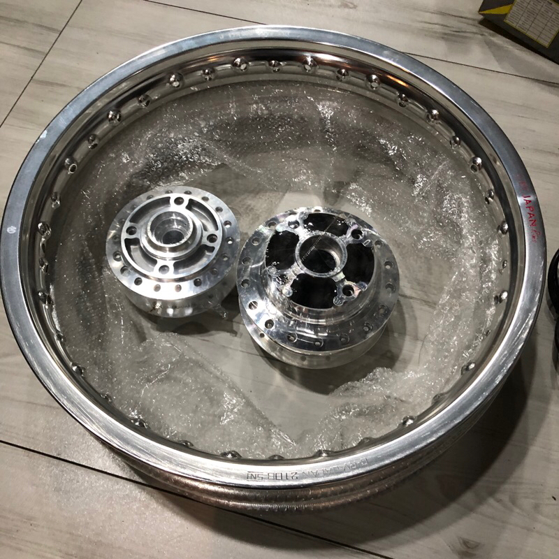 Velg Alloy CRV Excel Japan 17 x 185 dan 17 x 215 Silver Kilat Set Tromol Supra 125 Double Disc Chrom