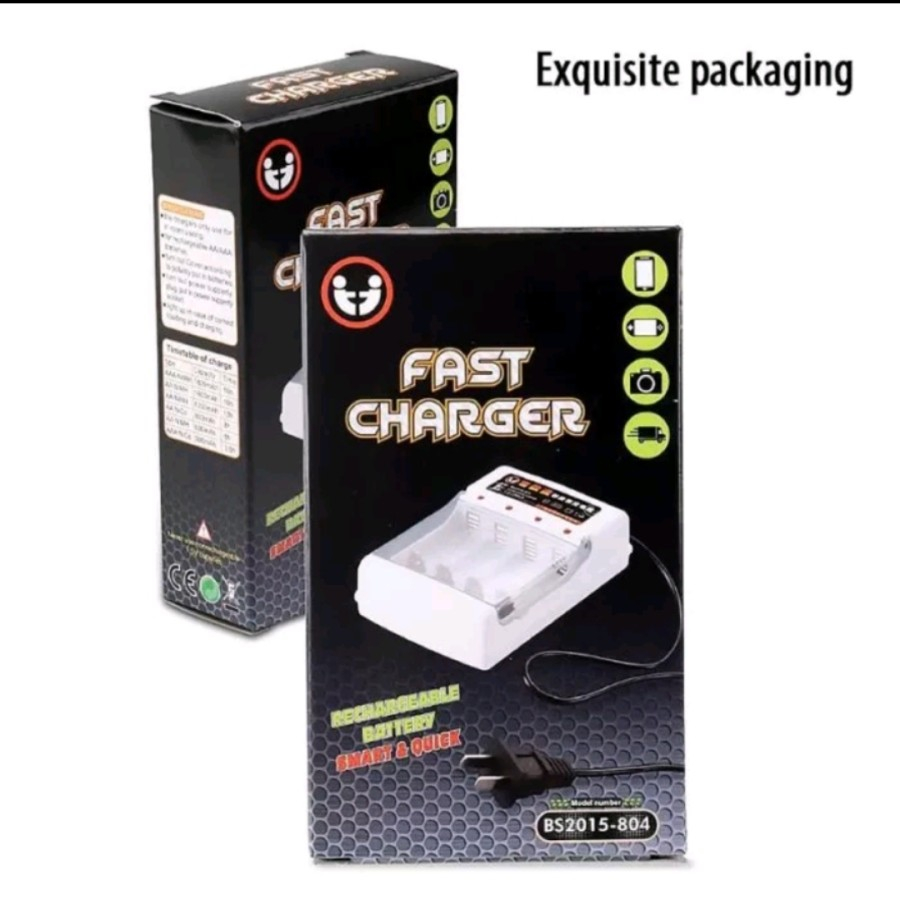 CASAN BATERAI EMPAT SLOT CHARGER BATRE BS2015-804 CASAN BATRE 4 SLOT CASAN BATRE AA AAA 1,2V