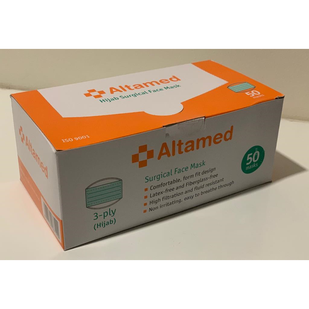 Masker Hijab Altamed / Masker Medis Headloop Altamed Isi 50