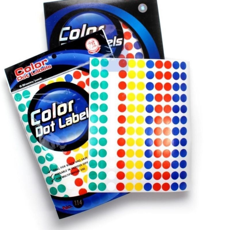 

LABELS T&J COLOR DOT LABELS NO.97 DAN NO.114