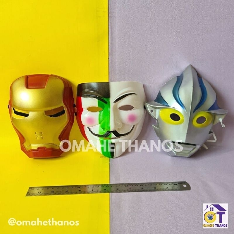 Mainan Topeng Anak Murah / Topeng Ironman Ultraman Hacker