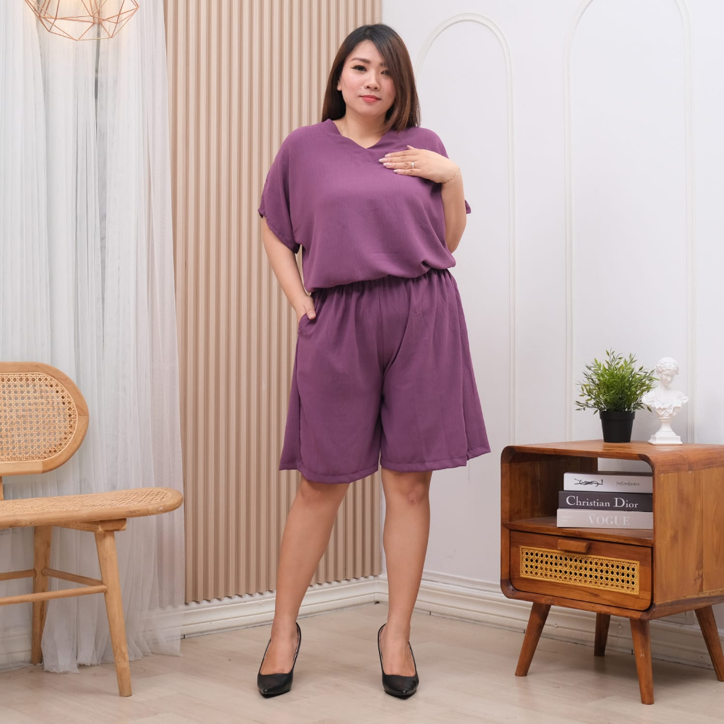 Setelan Jumbo V-Neck Crinkle Airflow LD 140