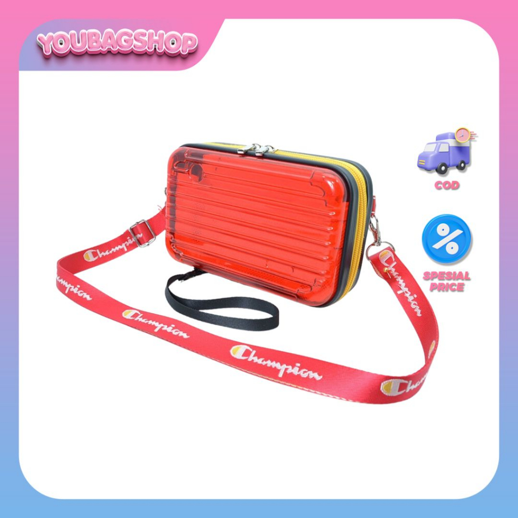 ♥ 𝗬𝗢𝗨𝗕𝗔𝗚𝗦𝗛𝗢𝗣 ♥  Tas selempang koper mini transparan colourfull 5019