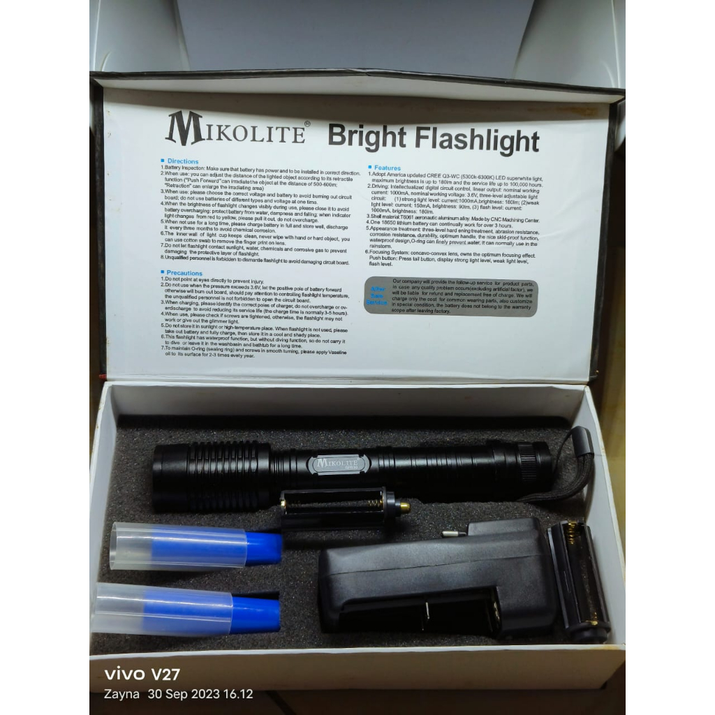 SENTER CREE MIKOLITE / SENTER LED CREE / SENTER COB / SENTER JARAK JAUH