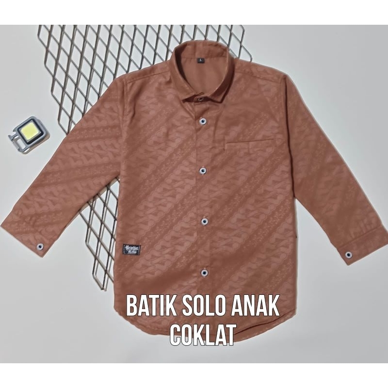 kemeja batik anak laki laki / kemeja batik premium / kemeja batik lengan panjang /kemeja batik anak