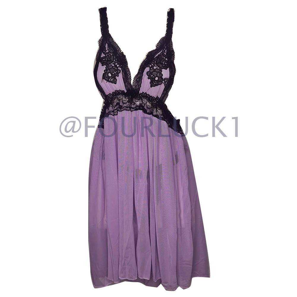 FOURLUCK Dress Tile dengan Renda
