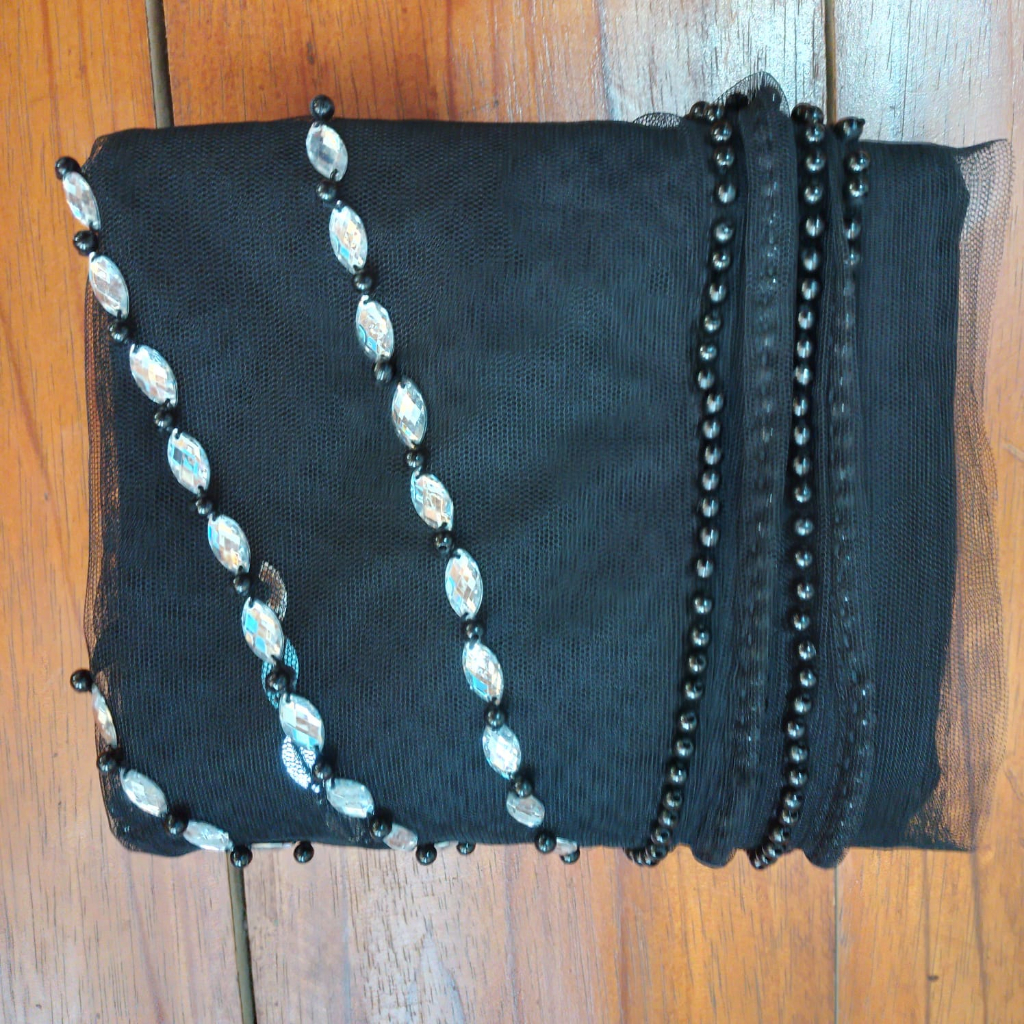 Hiasan baju pengantin HITAM /jubah pengantin elegan