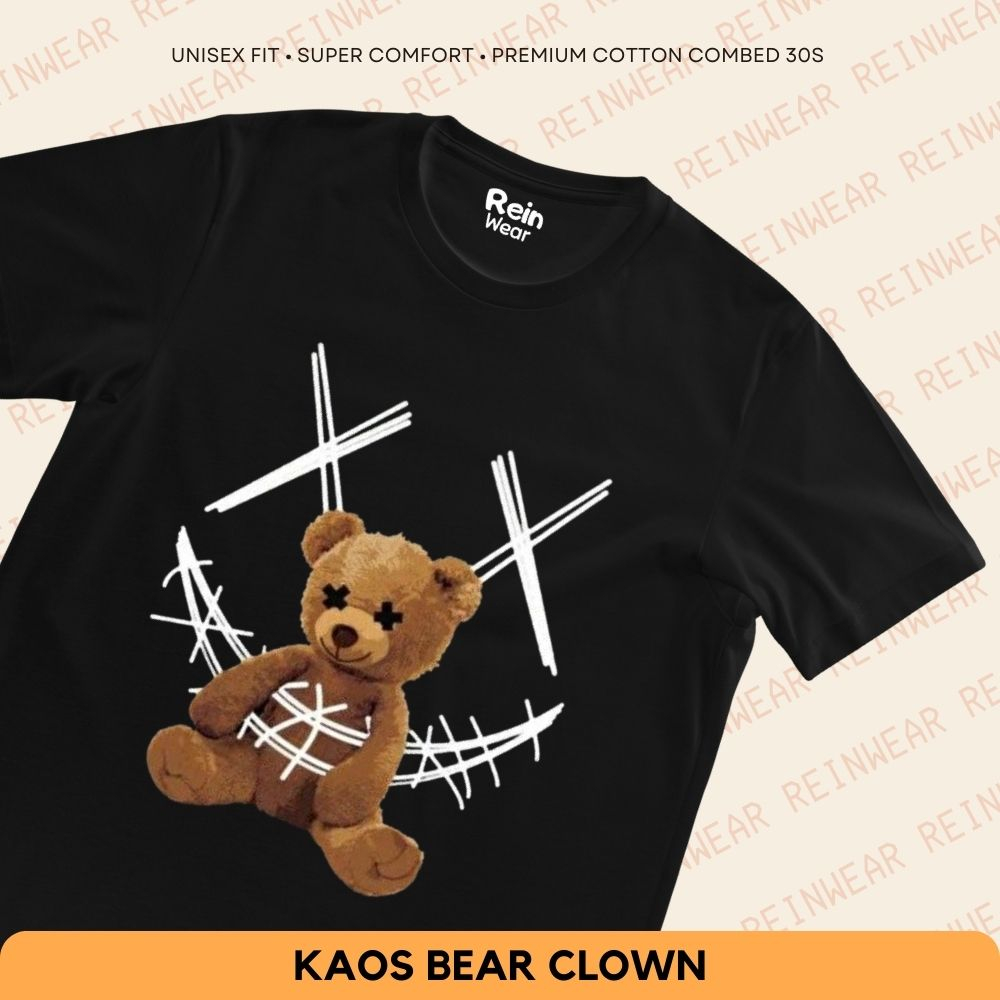 READY Kaos Bear Oversize Ricky is Clown Show Me The Money Hypebeast Beruang Cute Badut Uang Baju Tsh