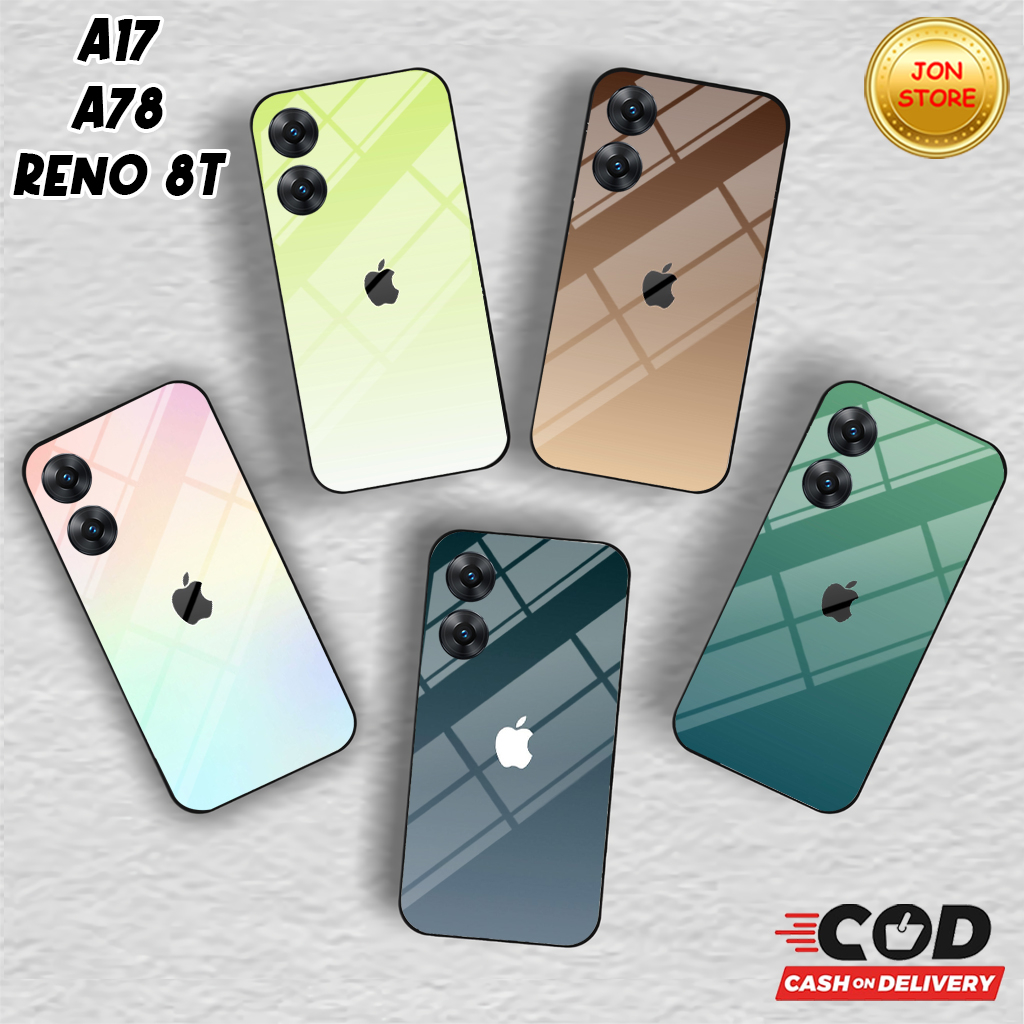 JON-STORE ( JJ 3 ) Sofcase Glossy LOGO APPLE/IPHONE Untuk HP OPPO Reno 8T 4G 5G  A17 A17k a78 4G  A7