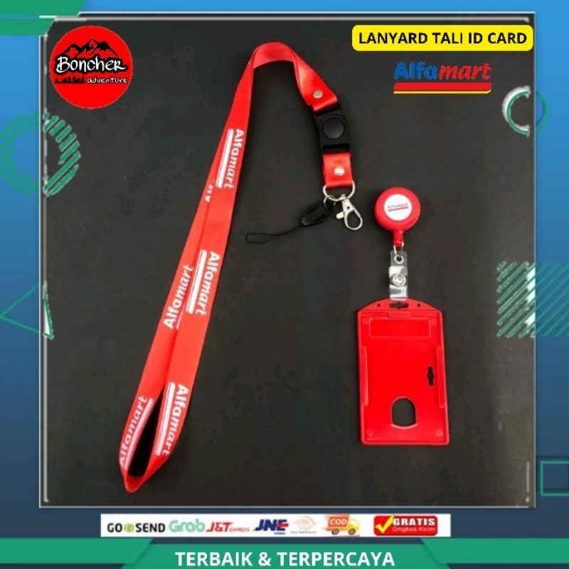 Alfamart Lanyard Tali Gantungan Paket Lengkap Holder Yoyo Berlogo Alfa