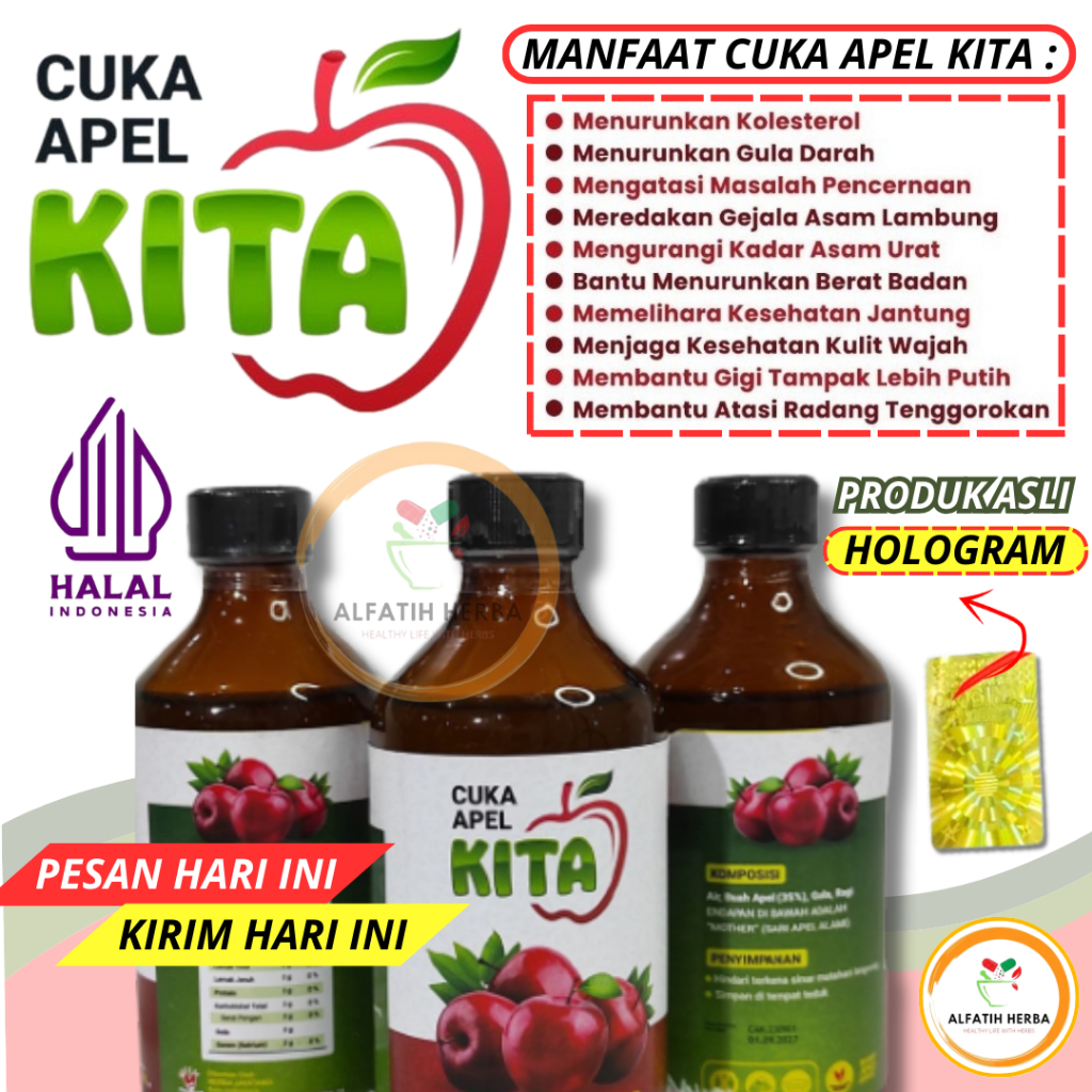 

CUKA APEL KITA Apple Cider Vinegar Isi 300ml