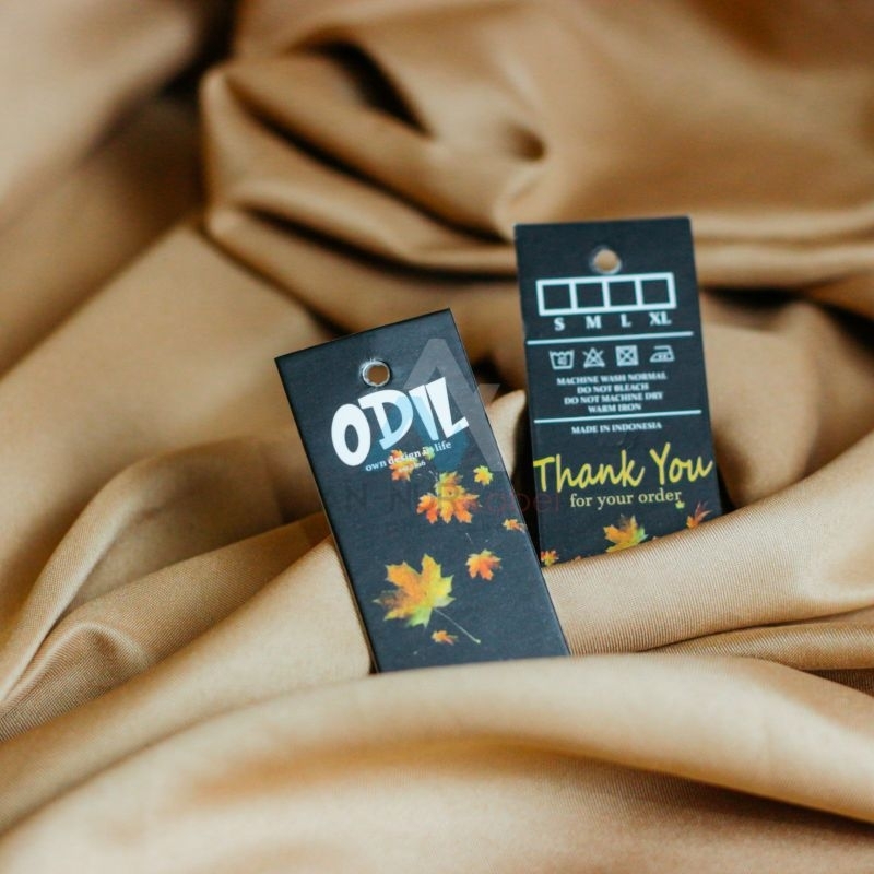 

Hang tag baju custom design (free design) label hang tag premium Hangtag premium