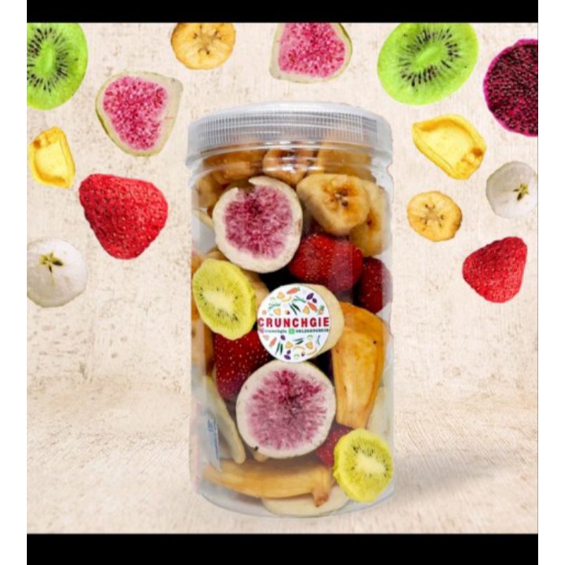 

1L keripik strawberry kiwi tin freeze dried