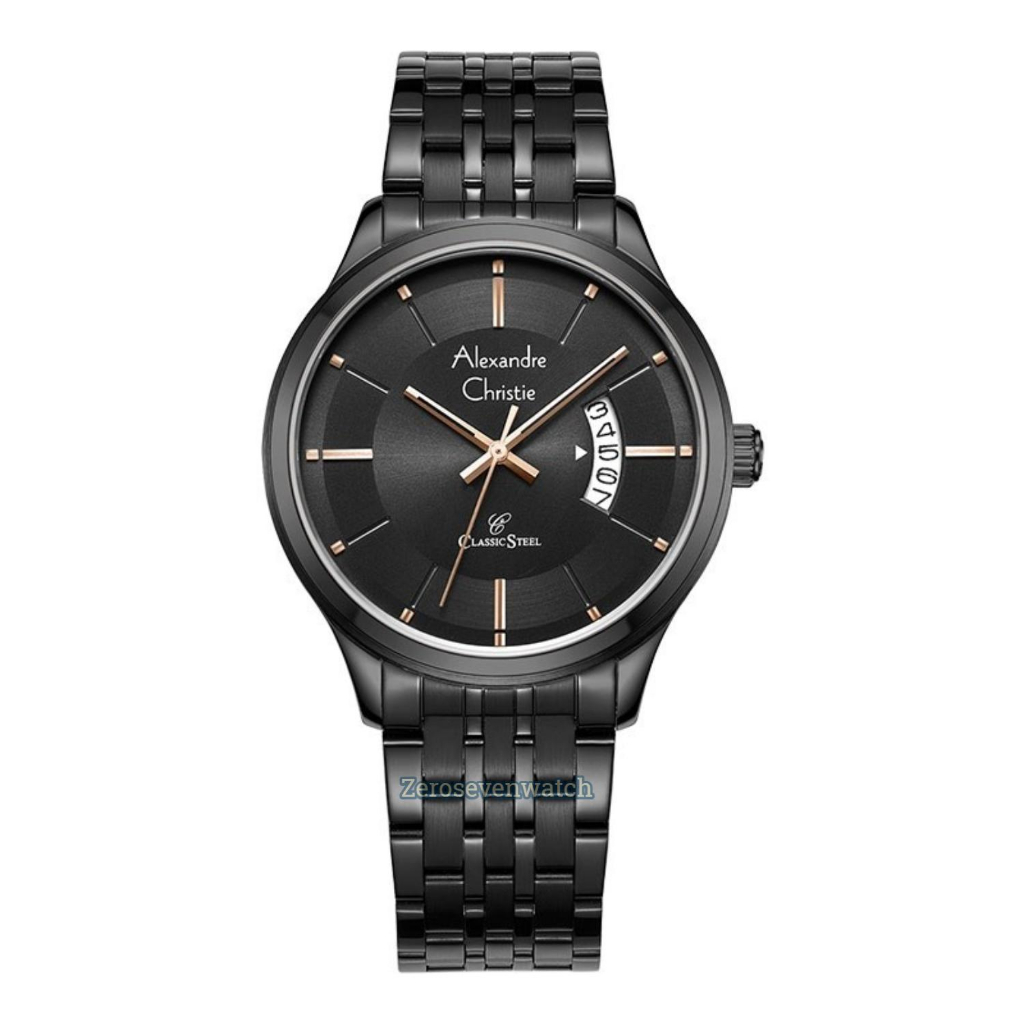 Jam Tangan Pria Alexandre Christie AC 8678 AC8678 Original Garansi Resmi 1 Tahun Strap Rantai Stainl