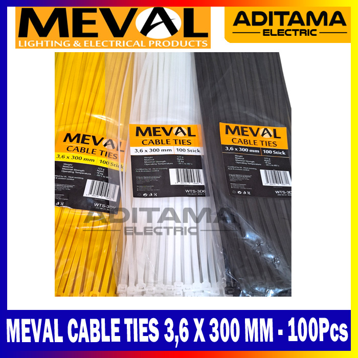 

MEVAL CABLE TIES KABEL TIS KABEL TIES 3.6x300 mm 3,6X300mm