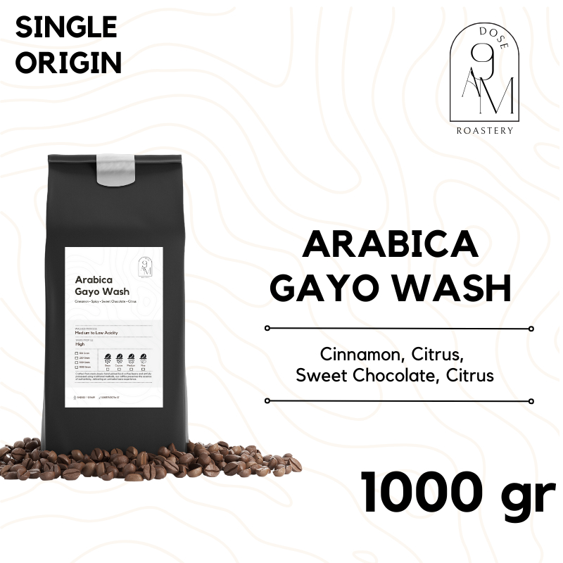 

Kopi Arabica Gayo Wash Sumatra Arabika Biji Kopi Roasted Beans 1 kg