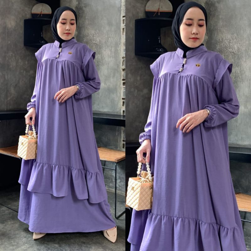 Sabrina Dress Crinkle Airflow | Gamis Crinkle Airflow | Gamis Jumbo