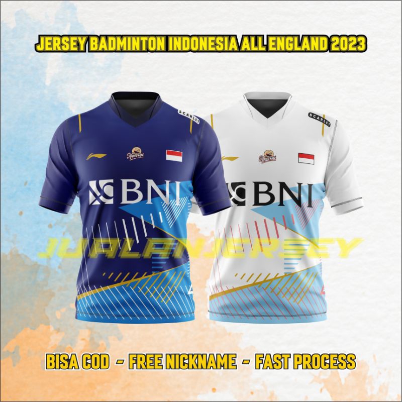 Jersey Badminton Indonesia ALL ENGLAND 2023 Free custom suka2