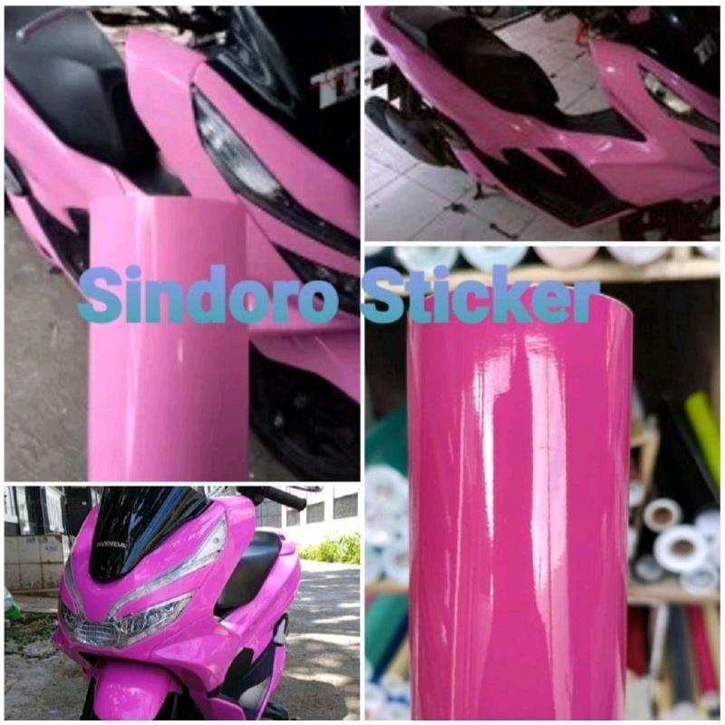 Skotlet Sticker Warna Motor Pink Glosy Seticker Skotlet Motor Warna Pink Glosy /Doff Sticker Motor P
