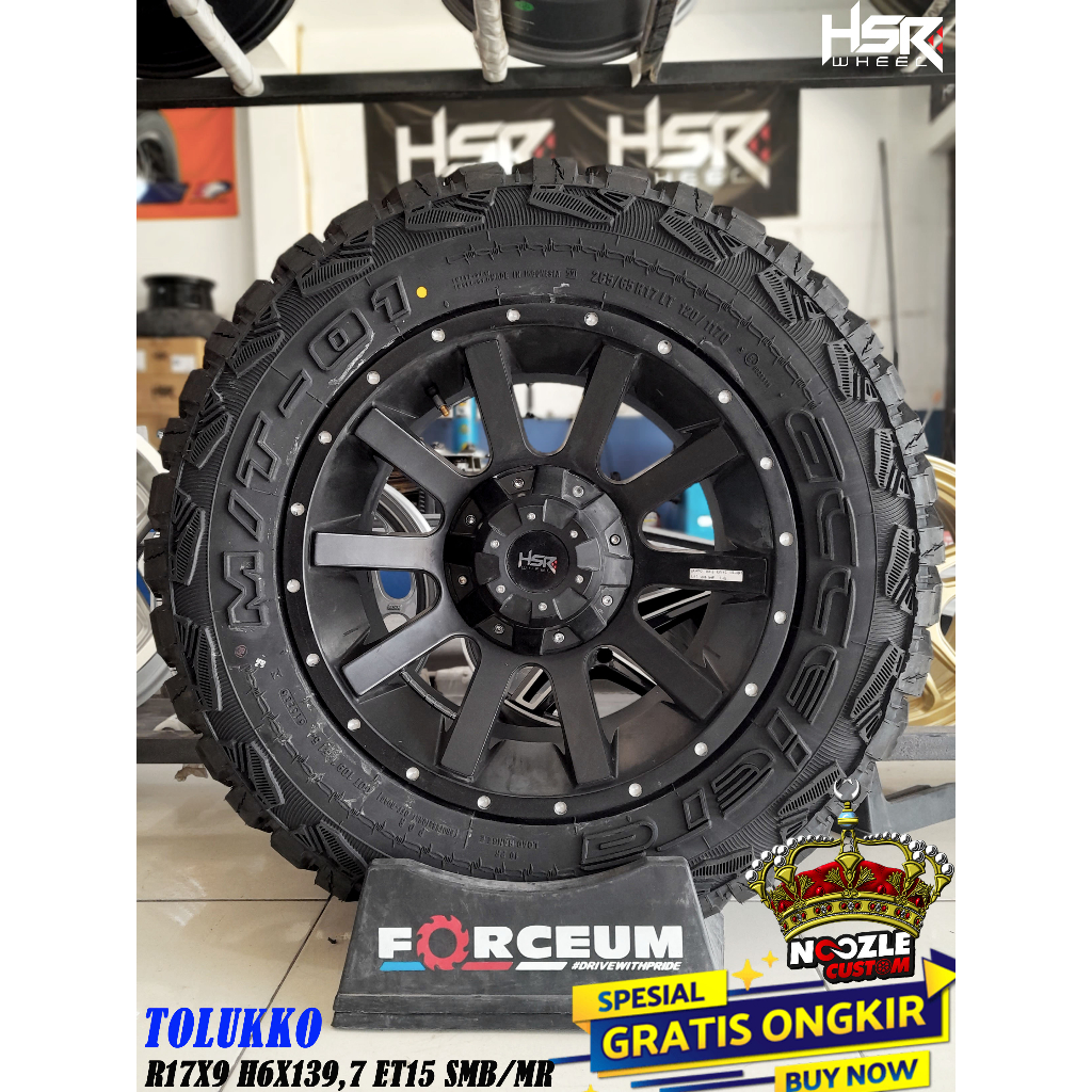 Velg Mobil R17 Paket Ban MT Ban Mobil Pacul Ring 20 HSR Ring 20 Baut 6 Type Tolukko
