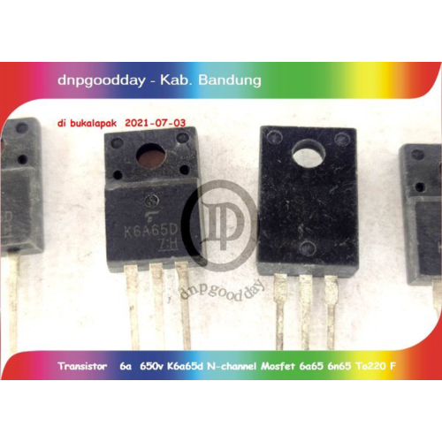 Unik Transistor   6a  650v K6a65d N-channel Mosfet 6a65 6n65 To220 F Limited