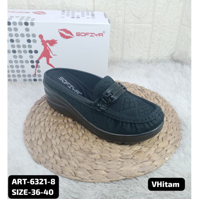 sandal wedges bustong wanita sofiya 6321-8