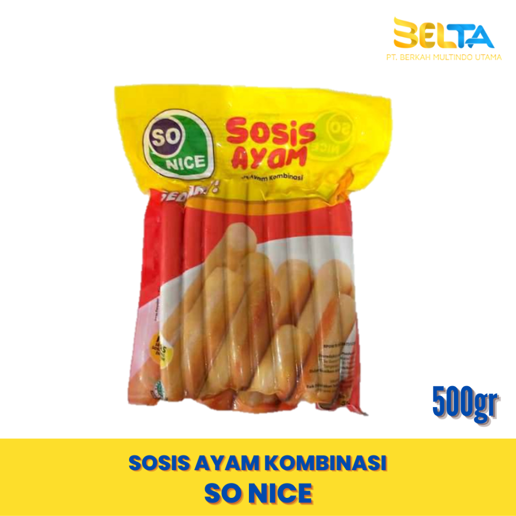 

So Nice Sosis Ayam Isi 15 500gSo nice By So Good Distributor Frozen Food Bogor