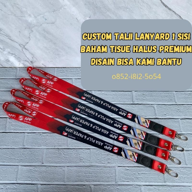 

Tali Lanyard/Gantungan ID Card 1 Sisi 1,5 cm 2 cm2,5 cm Digital Printing Full Color Minimal Order 10 pcs