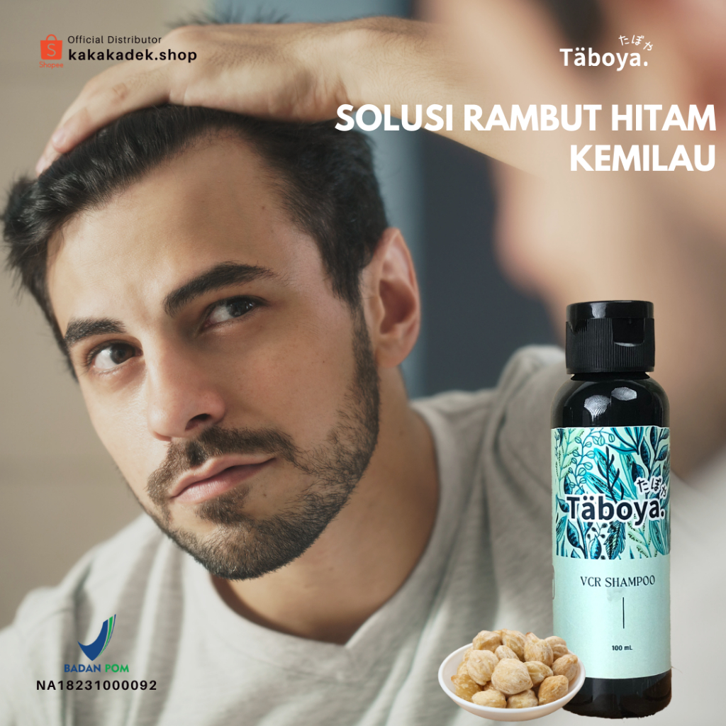 OrElanHair- Taboya VCR Shampoo - Sampo Rambut Hitam Cegah Uban BPOM