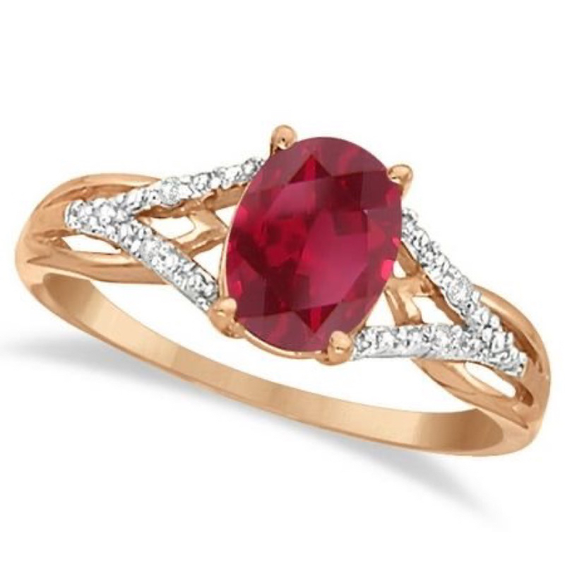 cincin berlian batu merah ruby