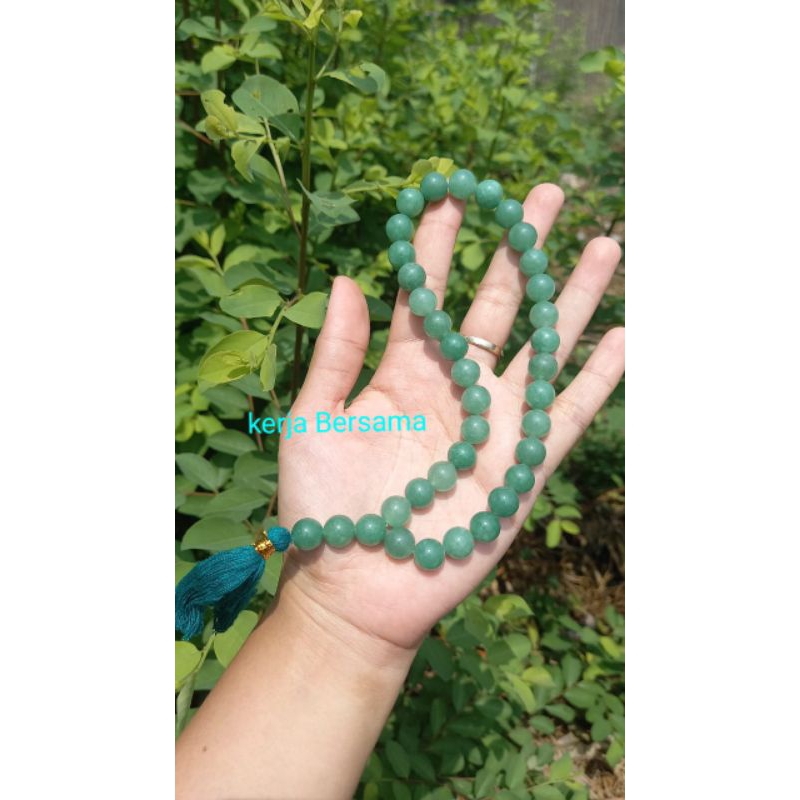 Tasbih batu giok barzet 10mm 33 butir