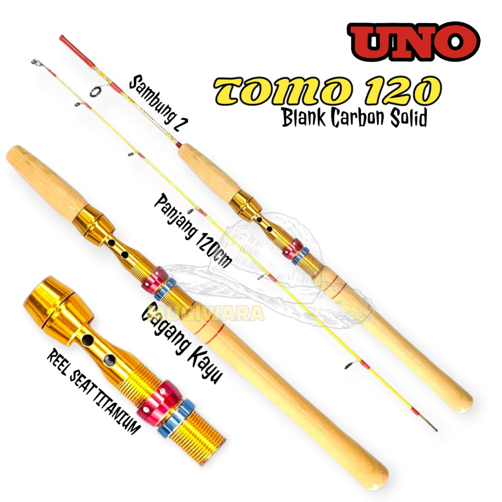Joran Pancing Udang UNO Tomo 120 Carbon Solid