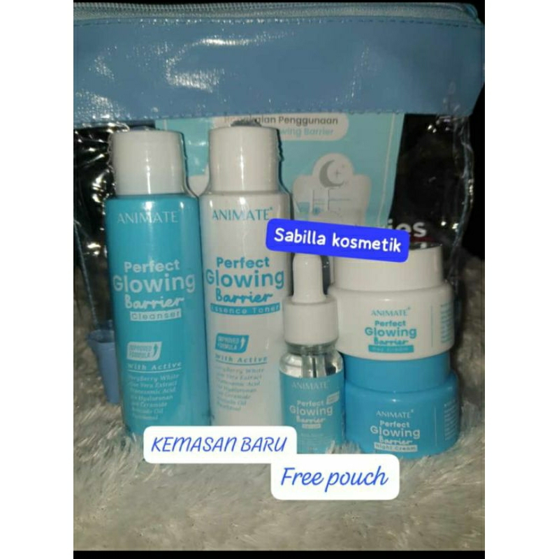 PAKET SKINCARE GLOWING BARRIER 5IN1 ANIMATE (BIRU)
