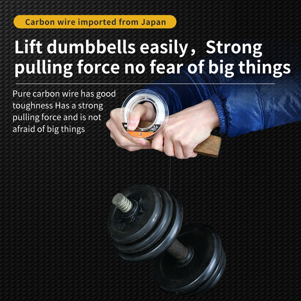 Senar Pancing Leader Warna Transparan 100m Fluorocarbon Kecil Kuat Anti Kriting Mudah Tenggelam