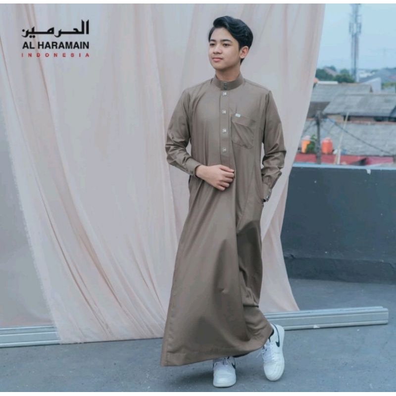 AL Haramain Jubah / Gamis Pria Premium Resleting Woll (07) Remaja