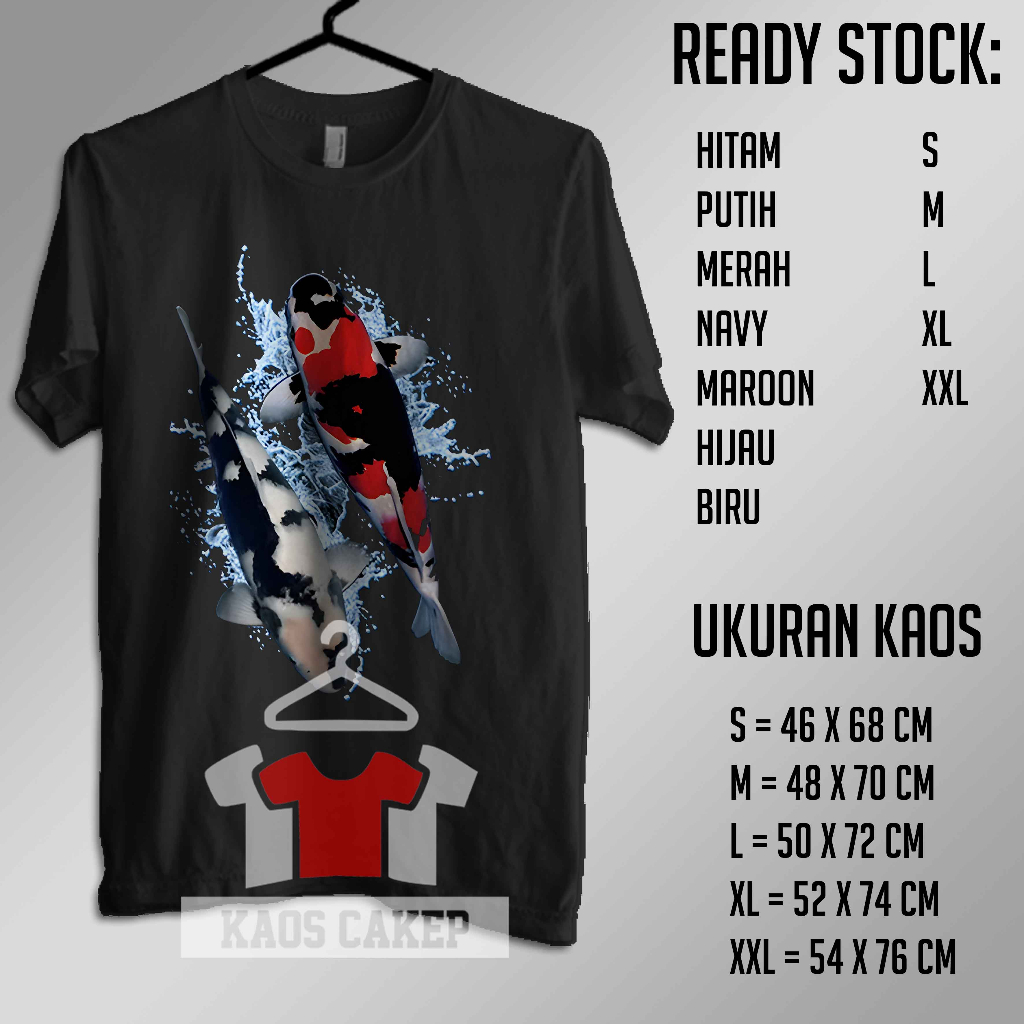 Kaos Baju Ikan Koi Swim Duo Kaos Distro