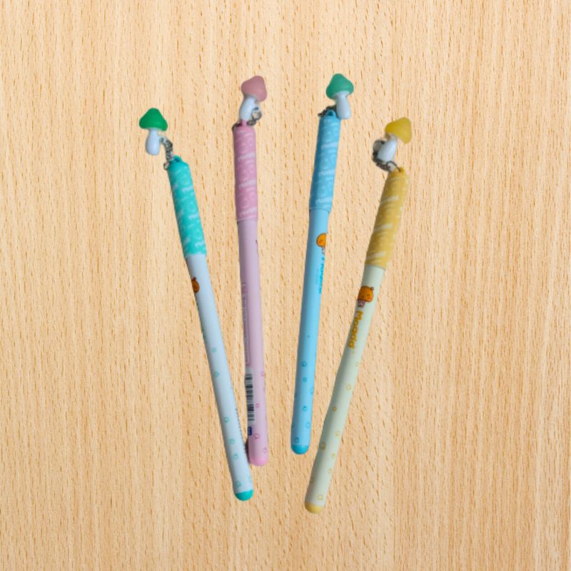 

ERASEABLE PEN MUSHROOM CHARACTER, CUTE & AESTHETIC PEN