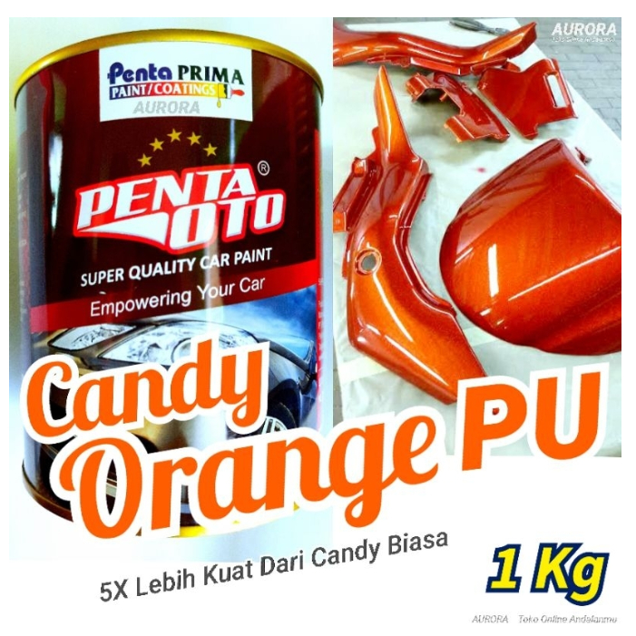 Cat Candytone Orange PU Penta Oto Candy Tone Oranye Oren