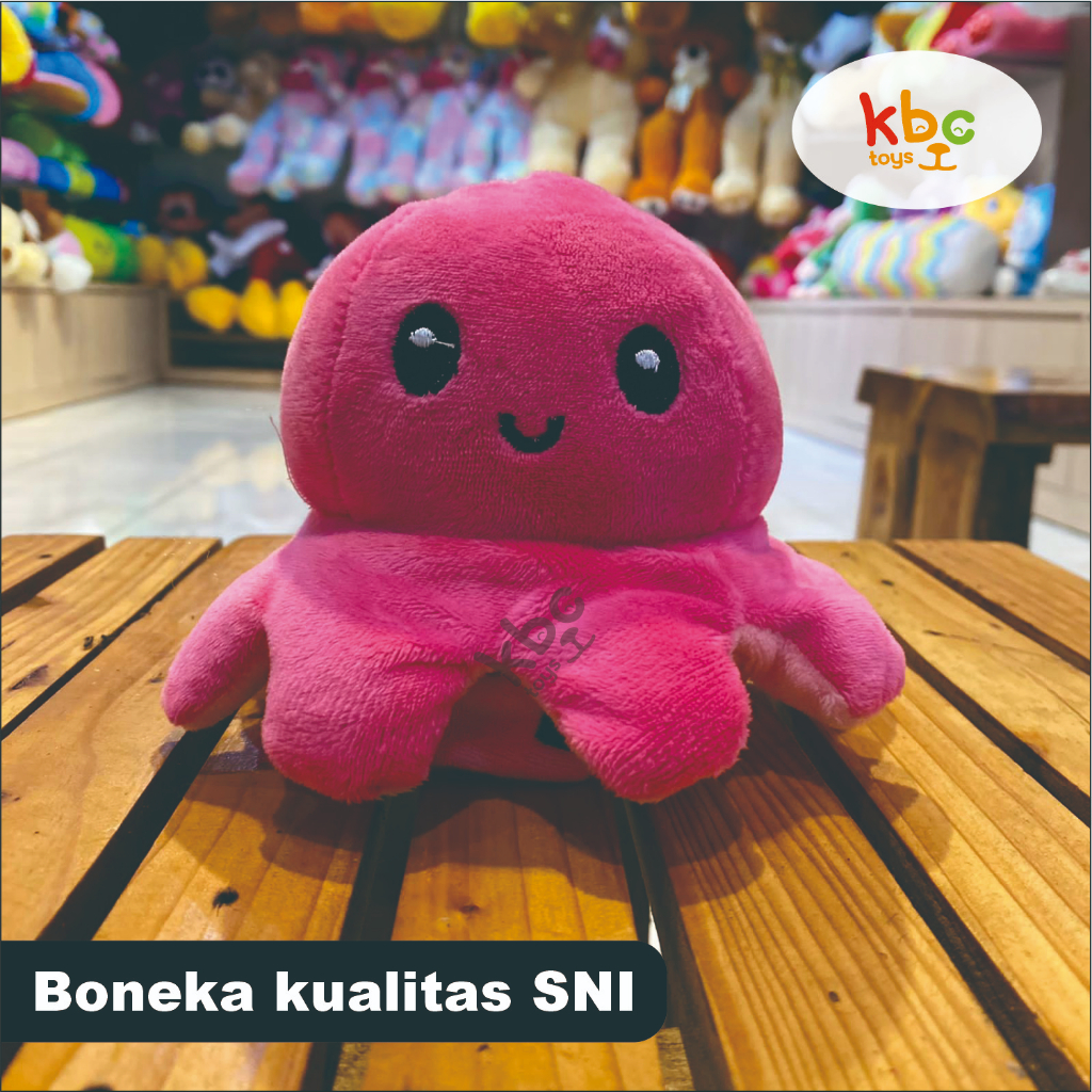 Boneka Gurita Bolak Balik Bahan Lembut Halus dan Empuk Kualits SNI