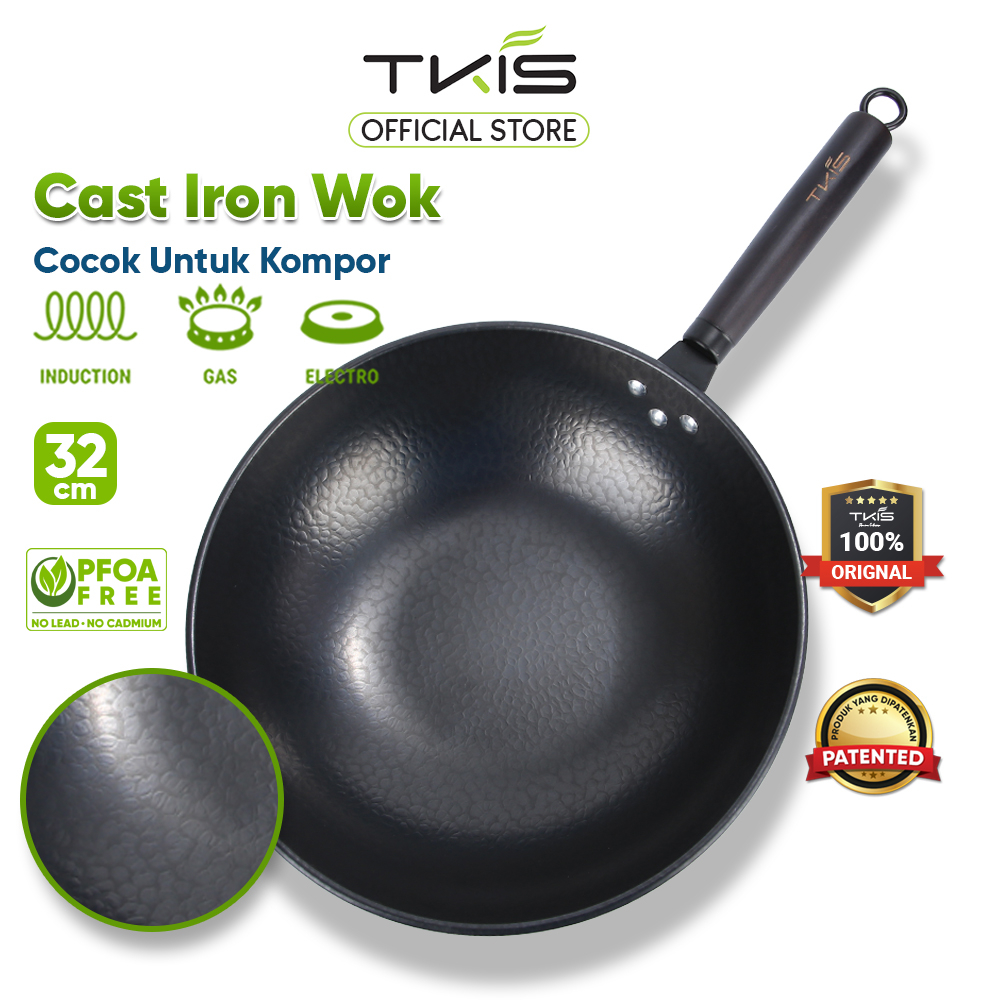 TKIS Hammer Gourmet Wok Pan 32cm Panci Wajan Anti Lengket non-stick Hammered Texture TK-858