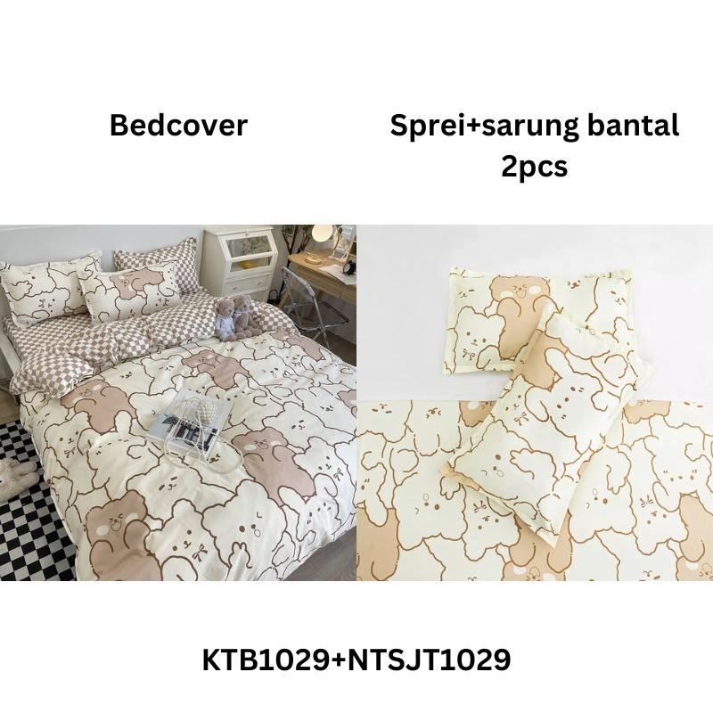 DISKON Bedcover set sprei ukuran 120x200cm bedcover motif ashtetic