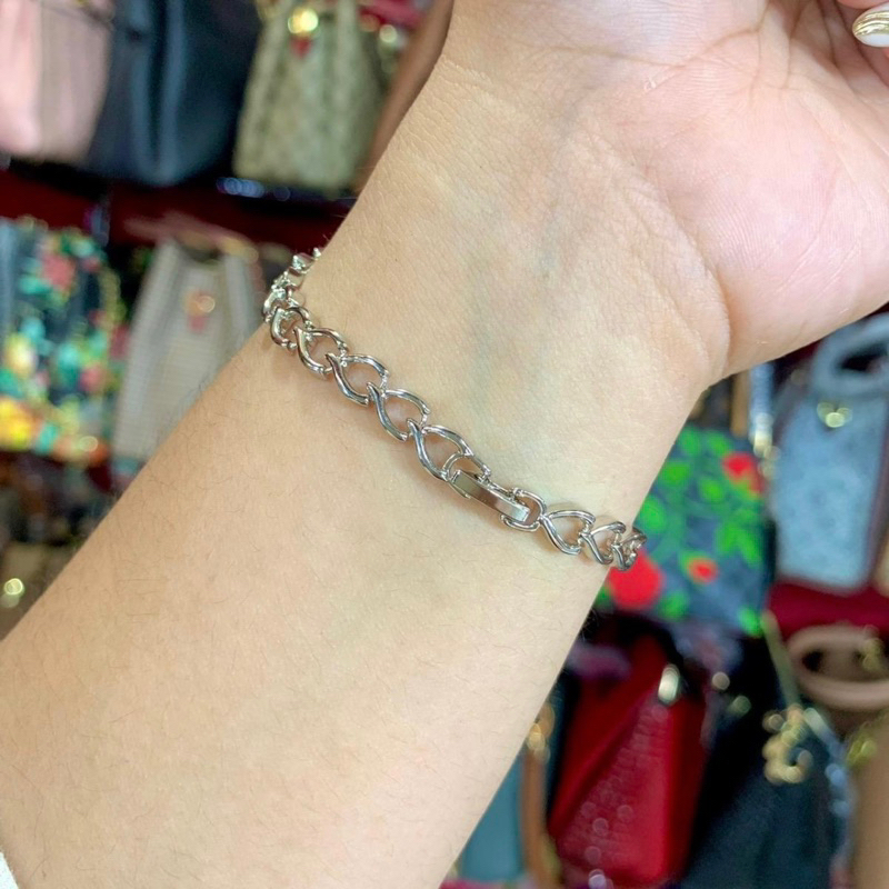 Benika Accesories - Gelang Tangan Rantai Wanita Xuping Jewellry love silver - Korean Style Anti Karat Aesthetic - Aksesories Fashion Trendi 2023 - Titanium Simple Elegand Mewah - Bracelets
