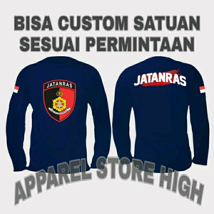 Kaos Jatanras / Baju Jatanras / Atasan pria wanita Jatanras Lengan Panjang logo Resmob